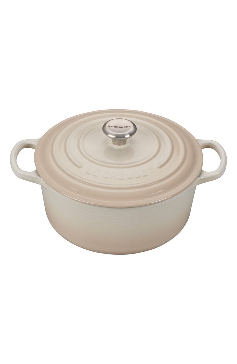 Le Creuset 3 1/2-Quart Signature Round Enamel Cast Iron French/Dutch Oven, Main, color, Meringue