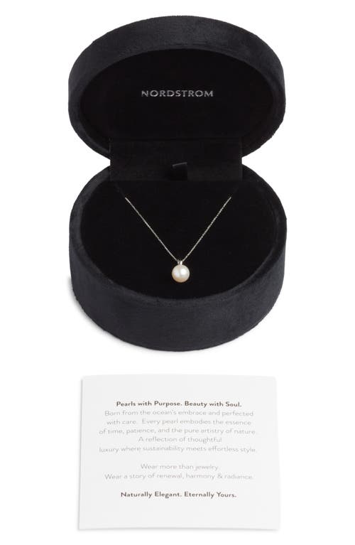 Nordstrom Freshwater Pearl Pendant Necklace In White