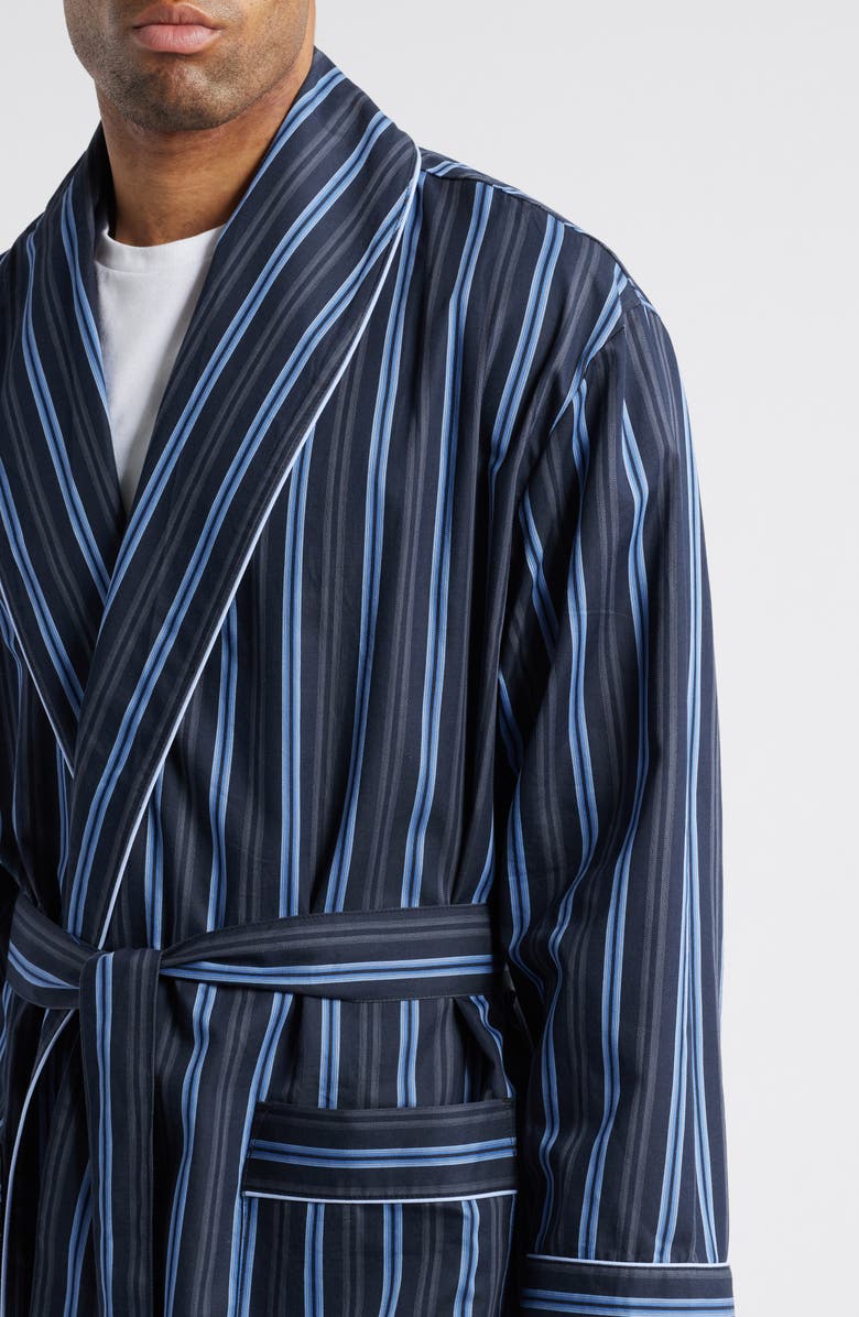 Majestic International Sateen Shawl Collar Cotton Robe, Alternate, color, Stone