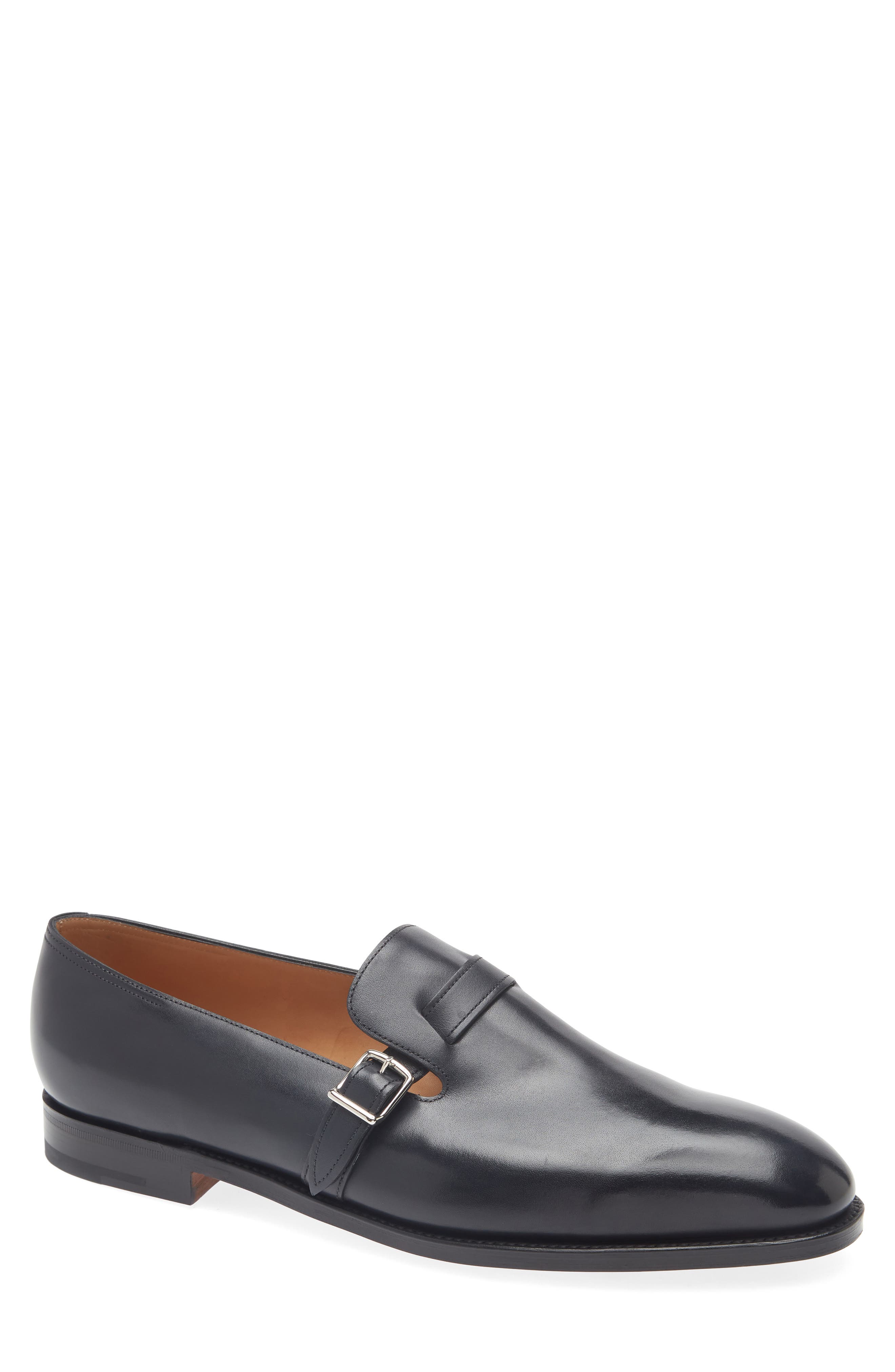 John Lobb Delano II Buckle Loafer, Main, color, Midnight