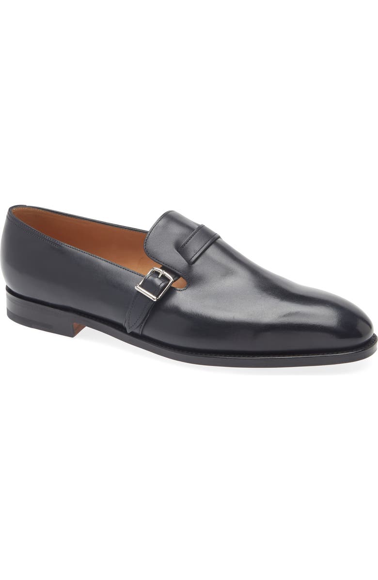 John Lobb Delano II Buckle Loafer, Main, color, Midnight