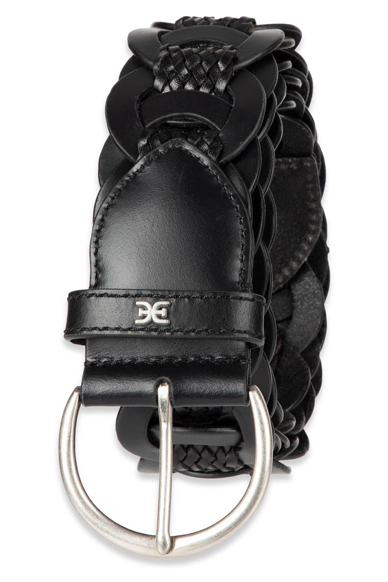 Link Woven Belt, Alternate, color, BLACK