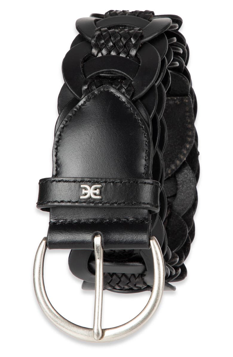 Sam Edelman Link Woven Belt, Alternate, color, Black