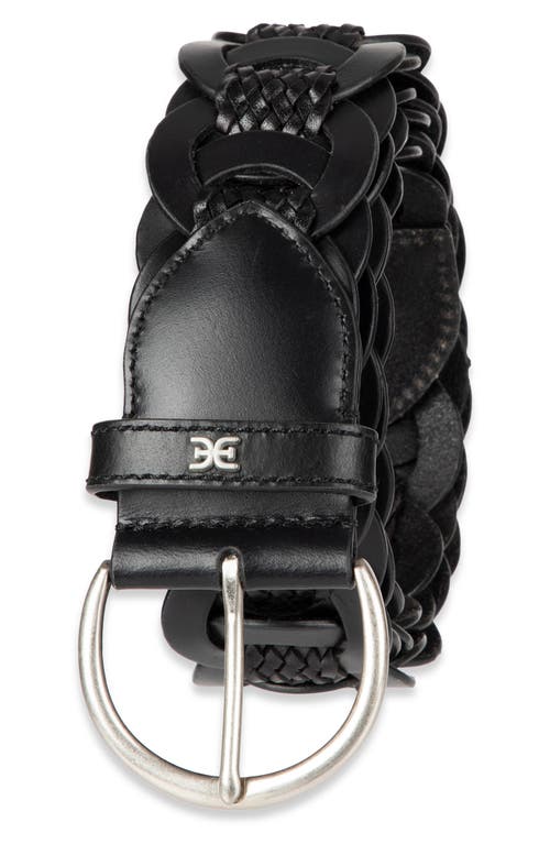 Sam Edelman Link Woven Belt In Black