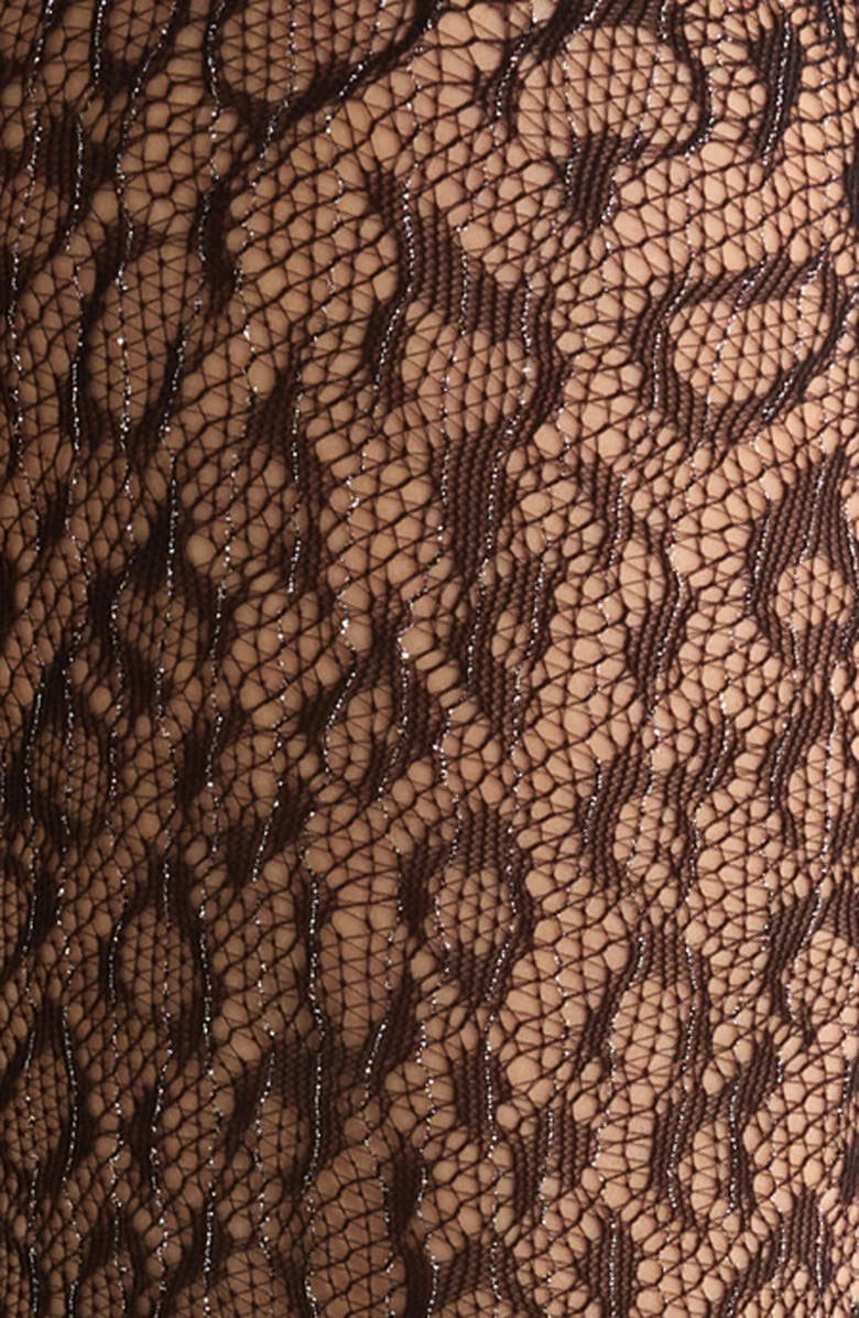 Nordstrom Animal Print Tights, Alternate, color, Black