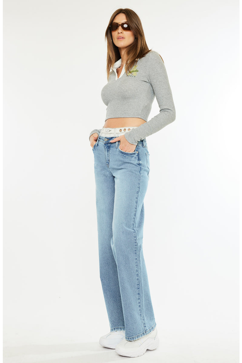 Caitlin High Rise Wide Leg Jeans, Alternate, color, Medium Wash