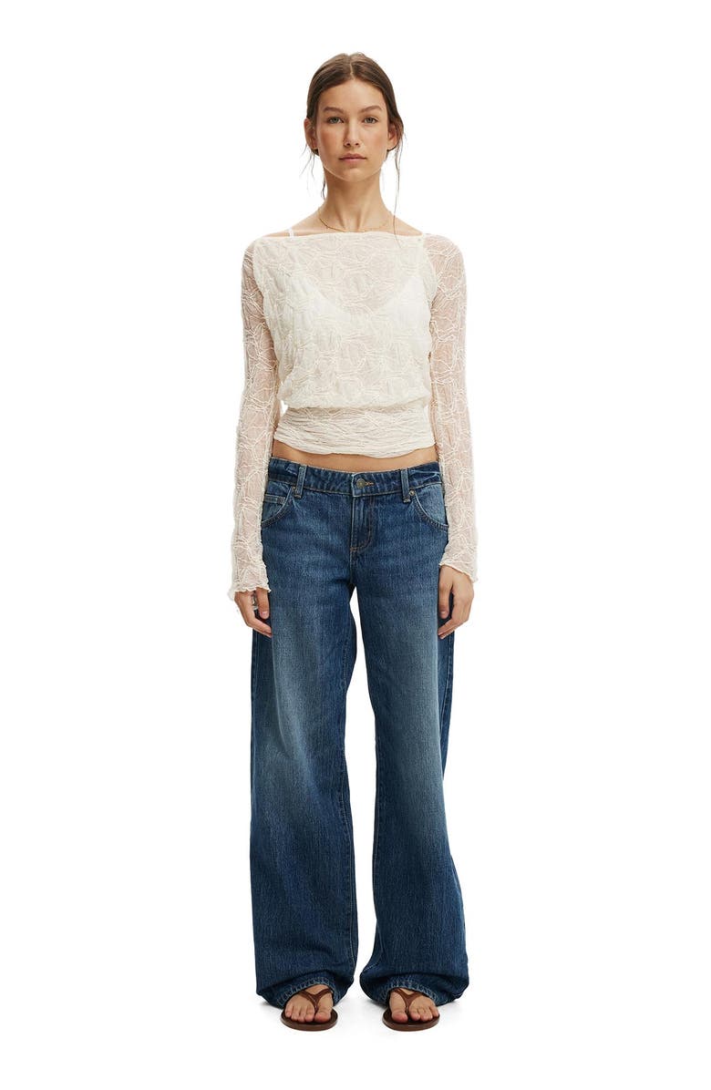 Cotton On Women's Sofia Lace Long Sleeve Top, Alternate, color, 