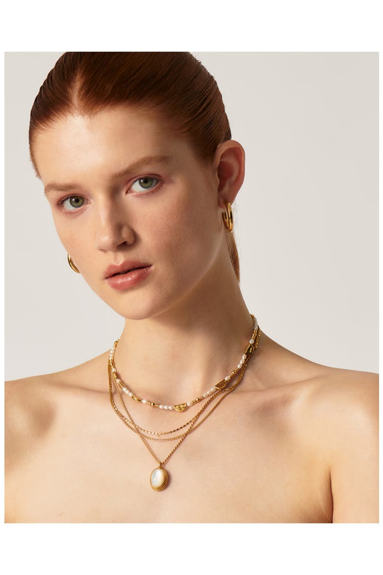 Zenyu Seed Pearl Choker Necklace, Alternate, color, GOLD