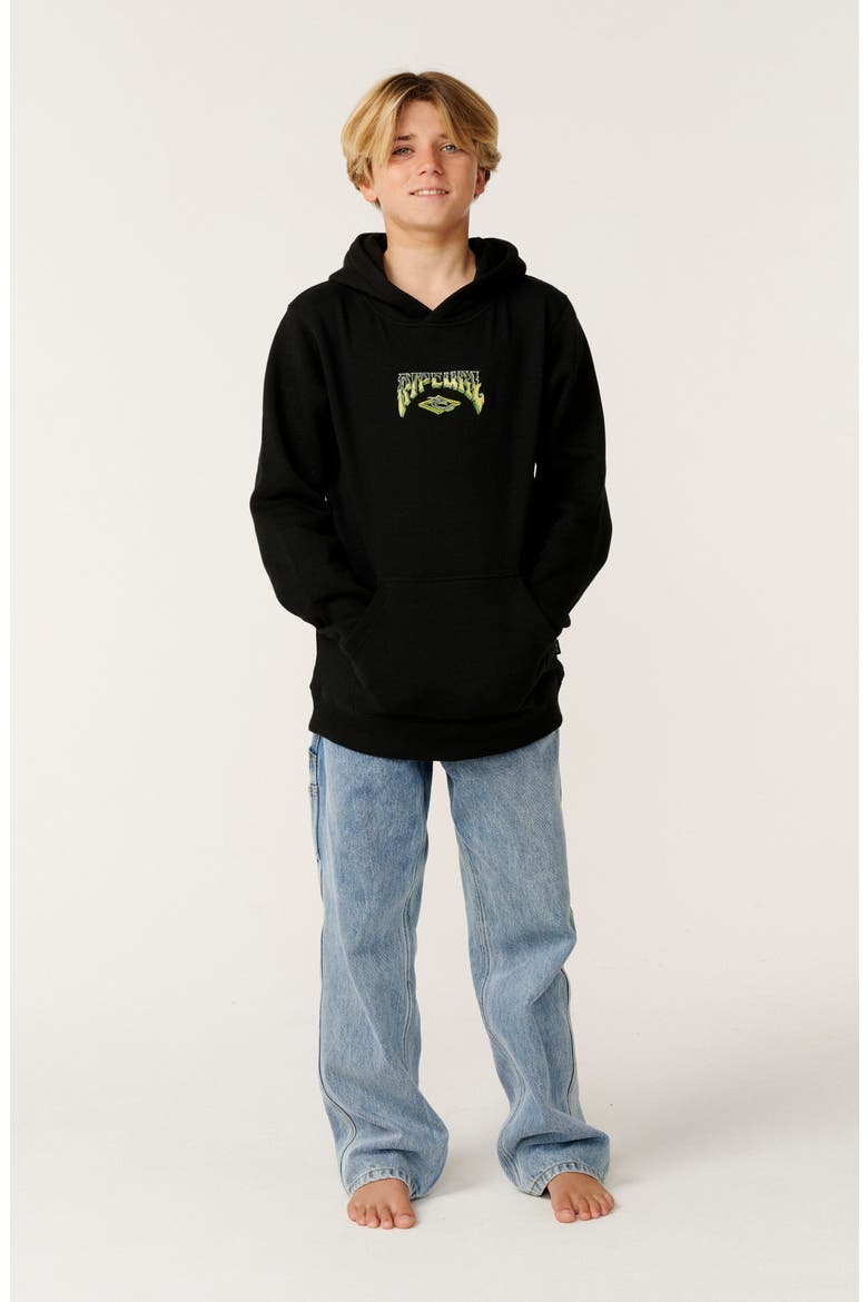 Kids' Shredding Graphic Hoodie, Alternate, color, BLACK