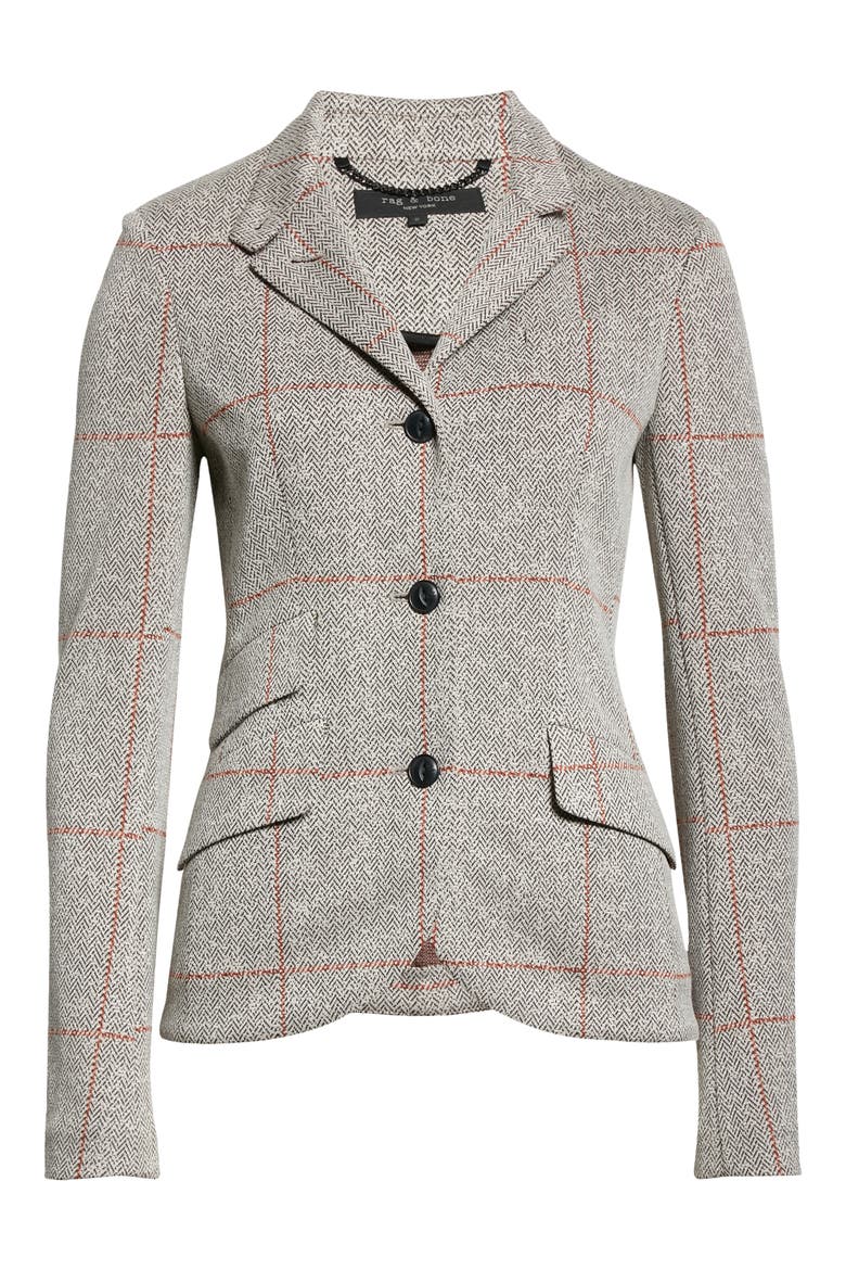 Slade Check Blazer, Alternate, color, BLACKWHT