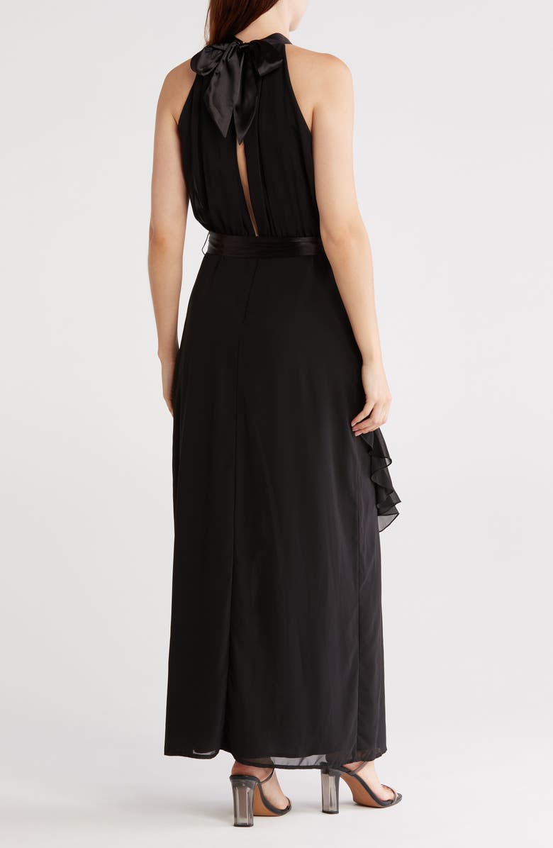 AREA STARS Nadine Ruffle Maxi Dress, Alternate, color, Black