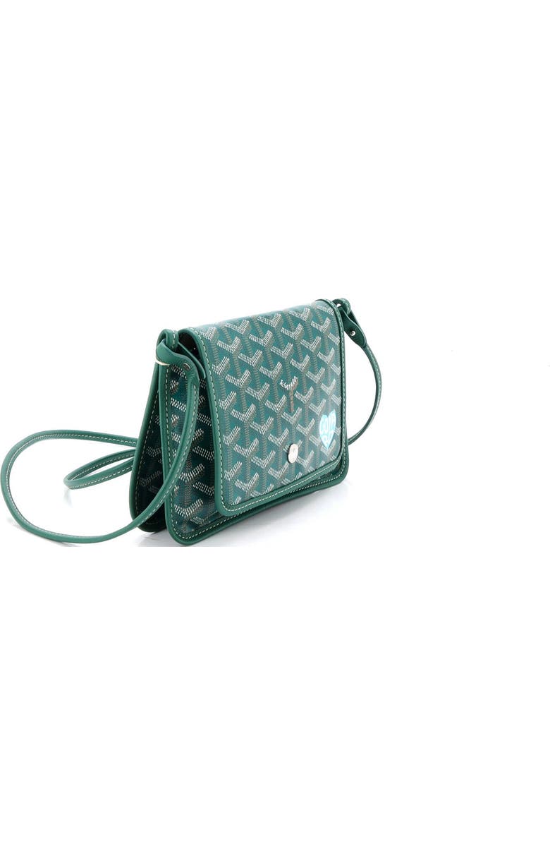 Pre-Owned Goyard Plumet Clutch Wallet Printed Coated Canvas, Alternate, color, Green