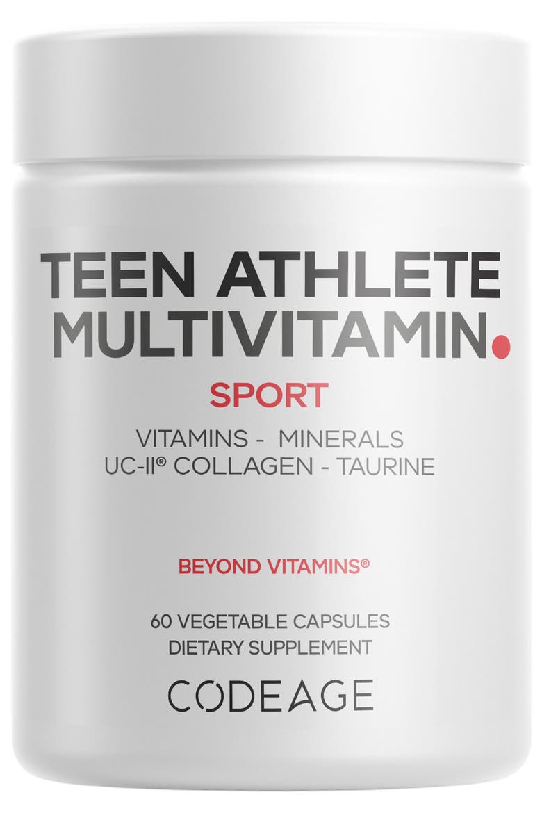 Teen Athlete Multivitamin, Creatine, UC-II Collagen, Iron Supplement, Main, color, White