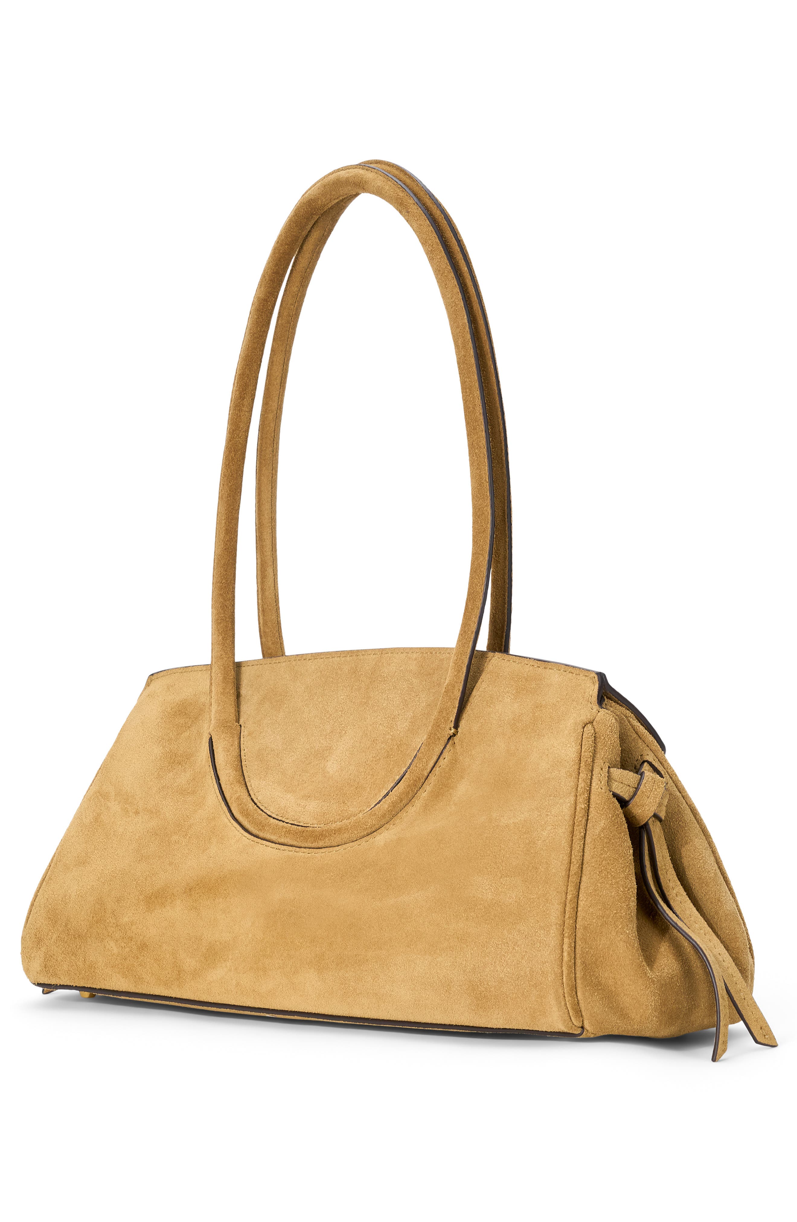 STAUD Maude Suede Shoulder Bag, Alternate, color, Hazel