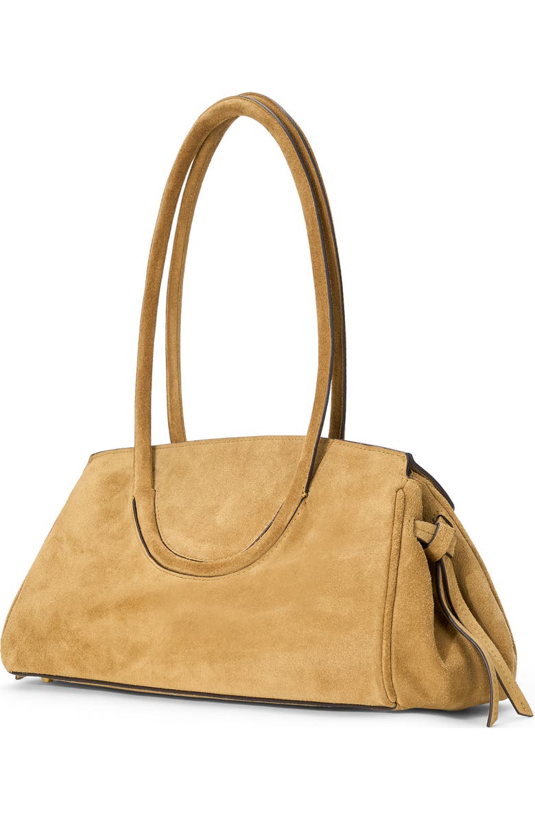 STAUD Maude Suede Shoulder Bag, Alternate, color, Hazel