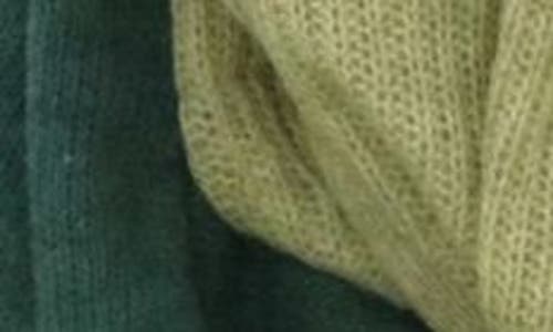 Portolano Colorblock Lambswool & Angora Blend Knit Scarf