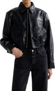 AGOLDE Nahla Cropped Recycled Leather Blend Jacket