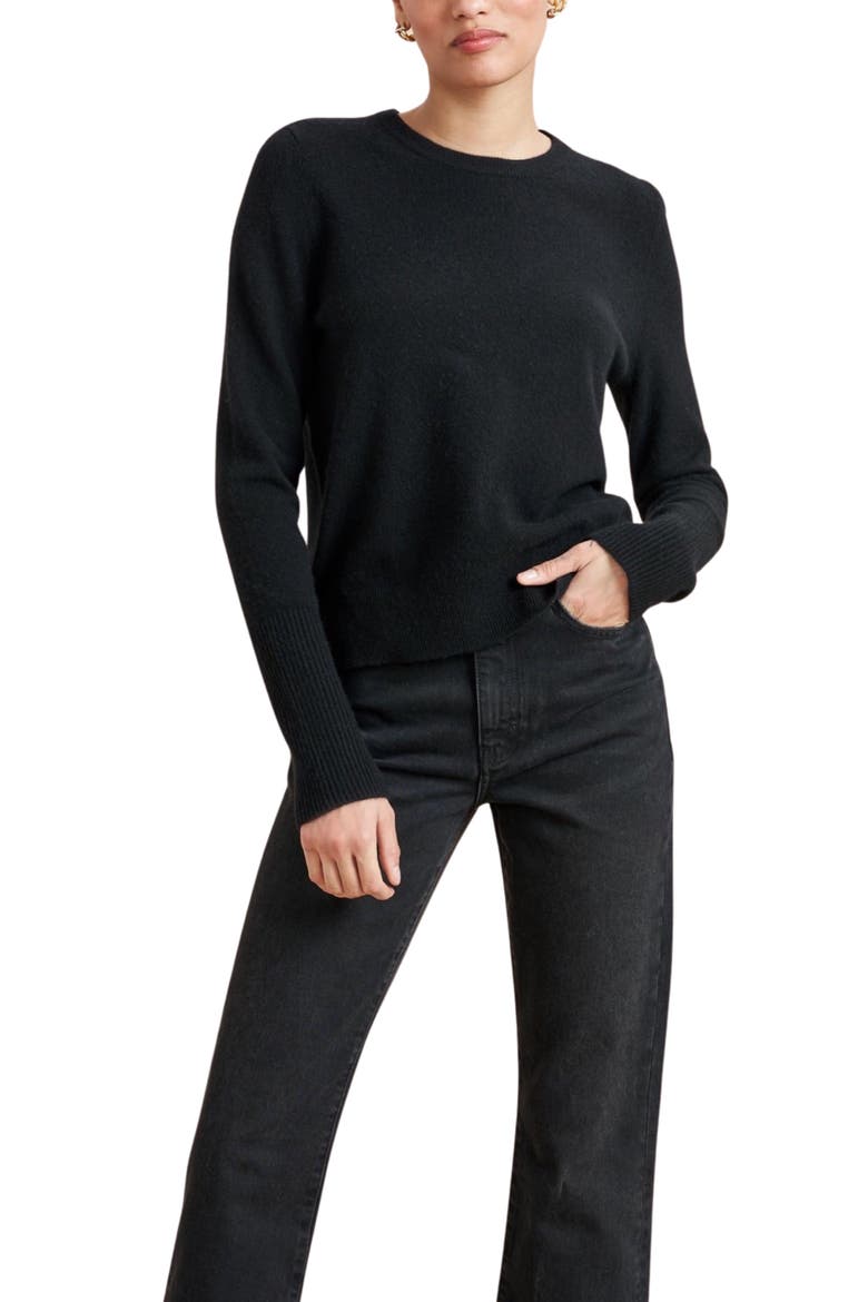 Solid Lean Lines Sweater, Main, color, Black