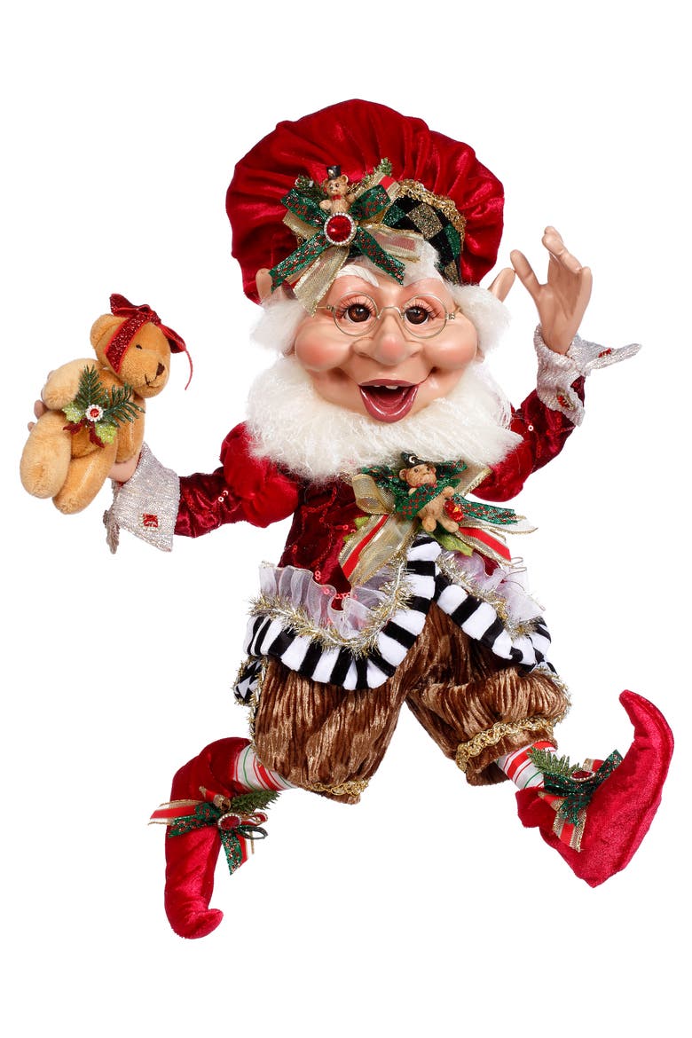 Teddy Bear Elf, Medium, Main, color, Red