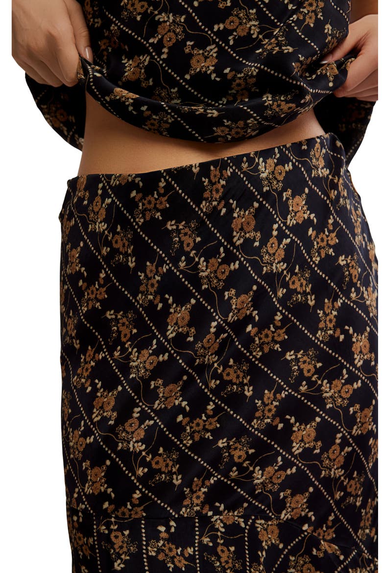 Bali Sweet Escape Asymmetric Hem Skirt, Alternate, color, BLACK COMBO