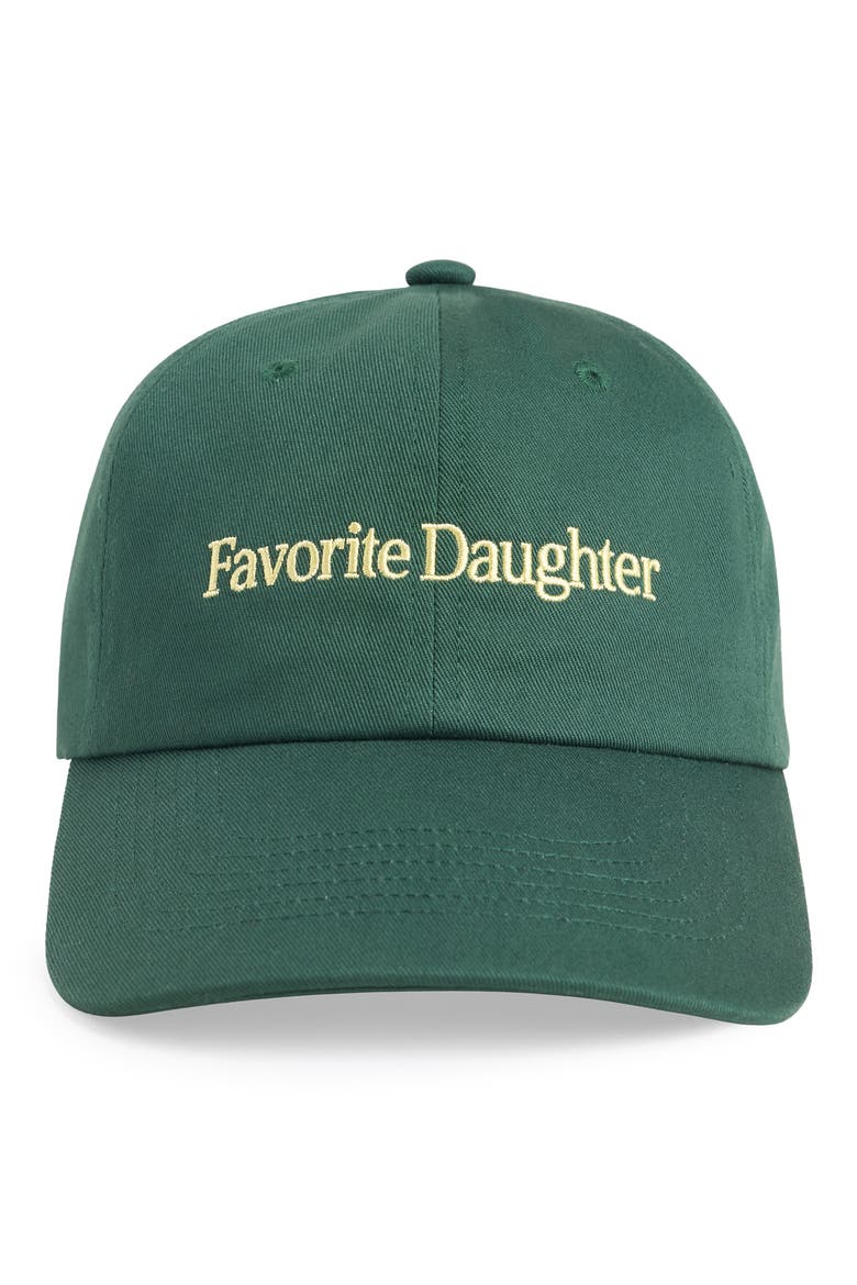 Classic Logo Cotton Twill Baseball Cap, Main, color, FOREST/ CANNARY