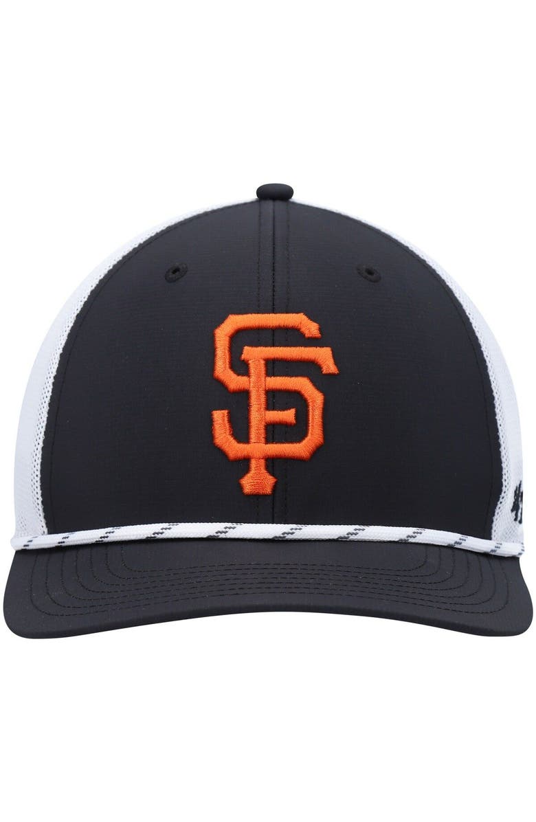 '47 Men's '47 Black/White San Francisco Giants Burden Trucker Snapback Hat, Alternate, color, 