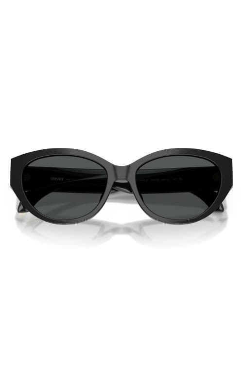 Versace 56mm Gradient Oval Sunglasses In Black