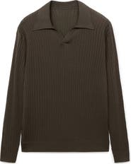 MANGO Rib Polo Sweater
