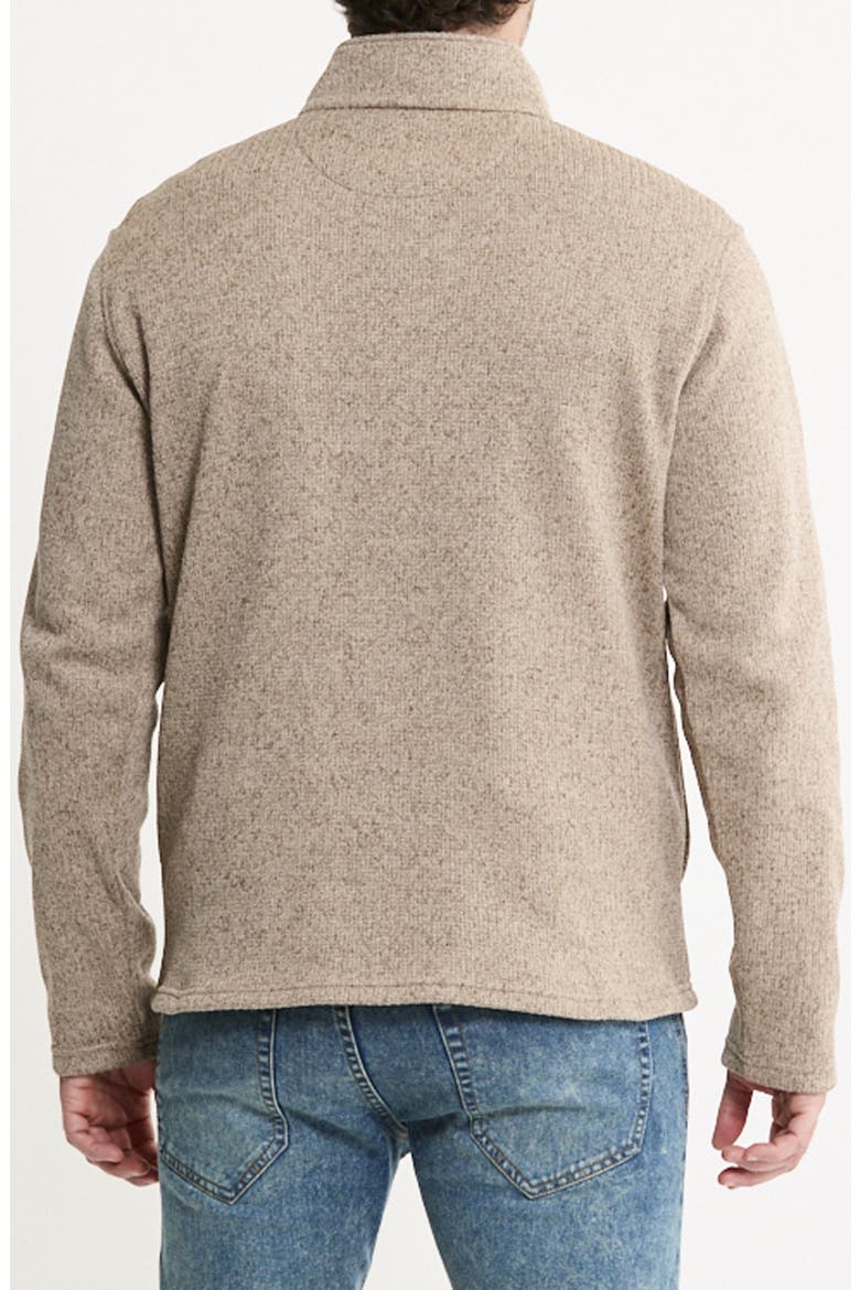 Quarter Zip Sweater Fleece, Alternate, color, STONE FLEECE