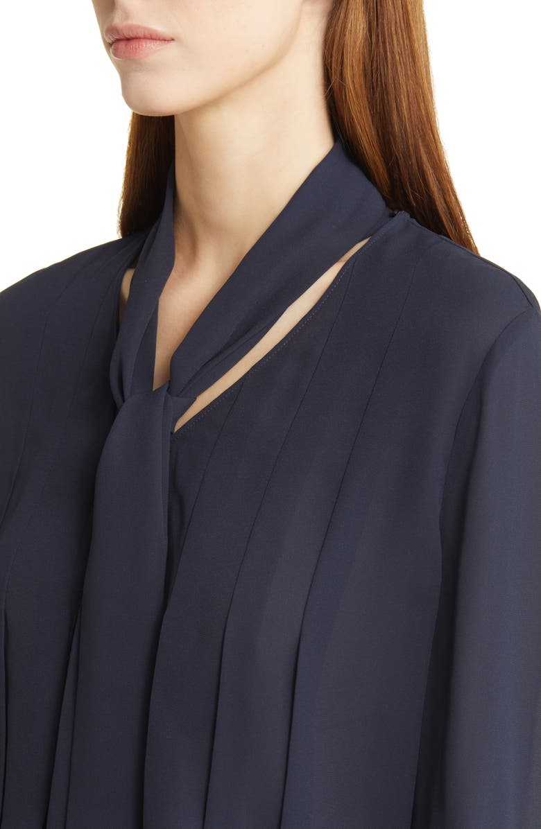 BOSS Bijulia Tie Neck Blouse, Alternate, color, 