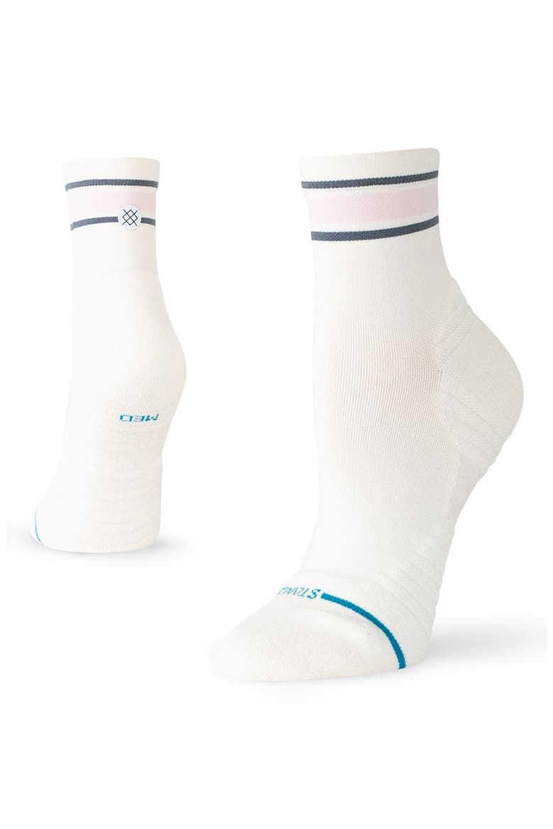 Wiley Light Performance Run Quarter Socks, Alternate, color, OFF WHITE