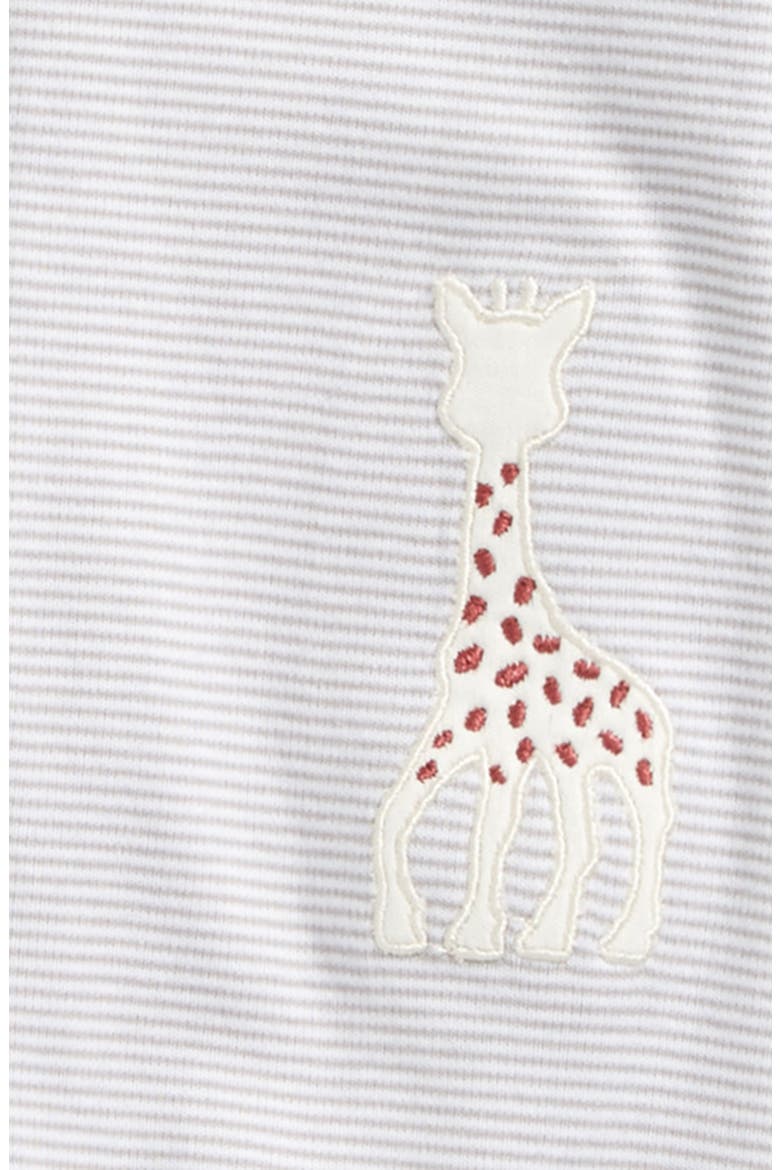 x Sophie la Girafe Stripe Footie, Alternate, color, GREY