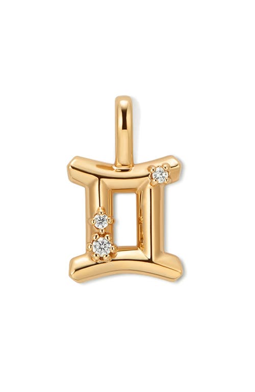 Made By Mary Cubic Zirconia Zodiac Charm In Gold