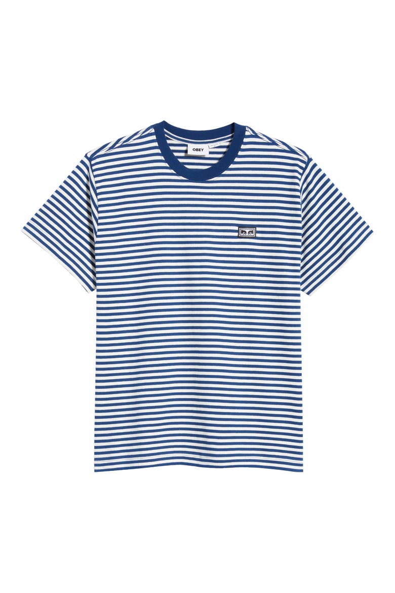 Established Works Eyes Stripe T-Shirt, Alternate, color, NAVY PEONY MULTI
