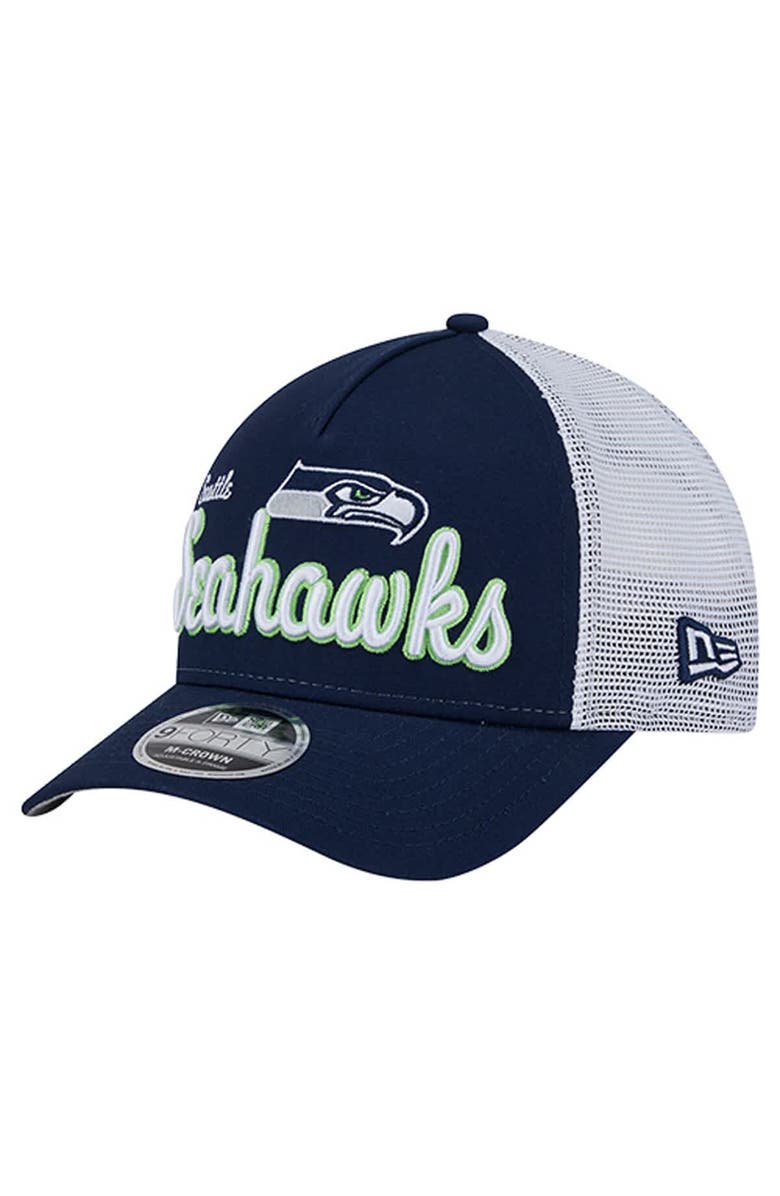 New Era Men's New Era  College Navy Seattle Seahawks Side Lines 9FORTY Adjustable Hat, Main, color, College Navy