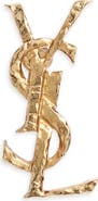 Saint Laurent Hammered YSL Single Clip-On Earring