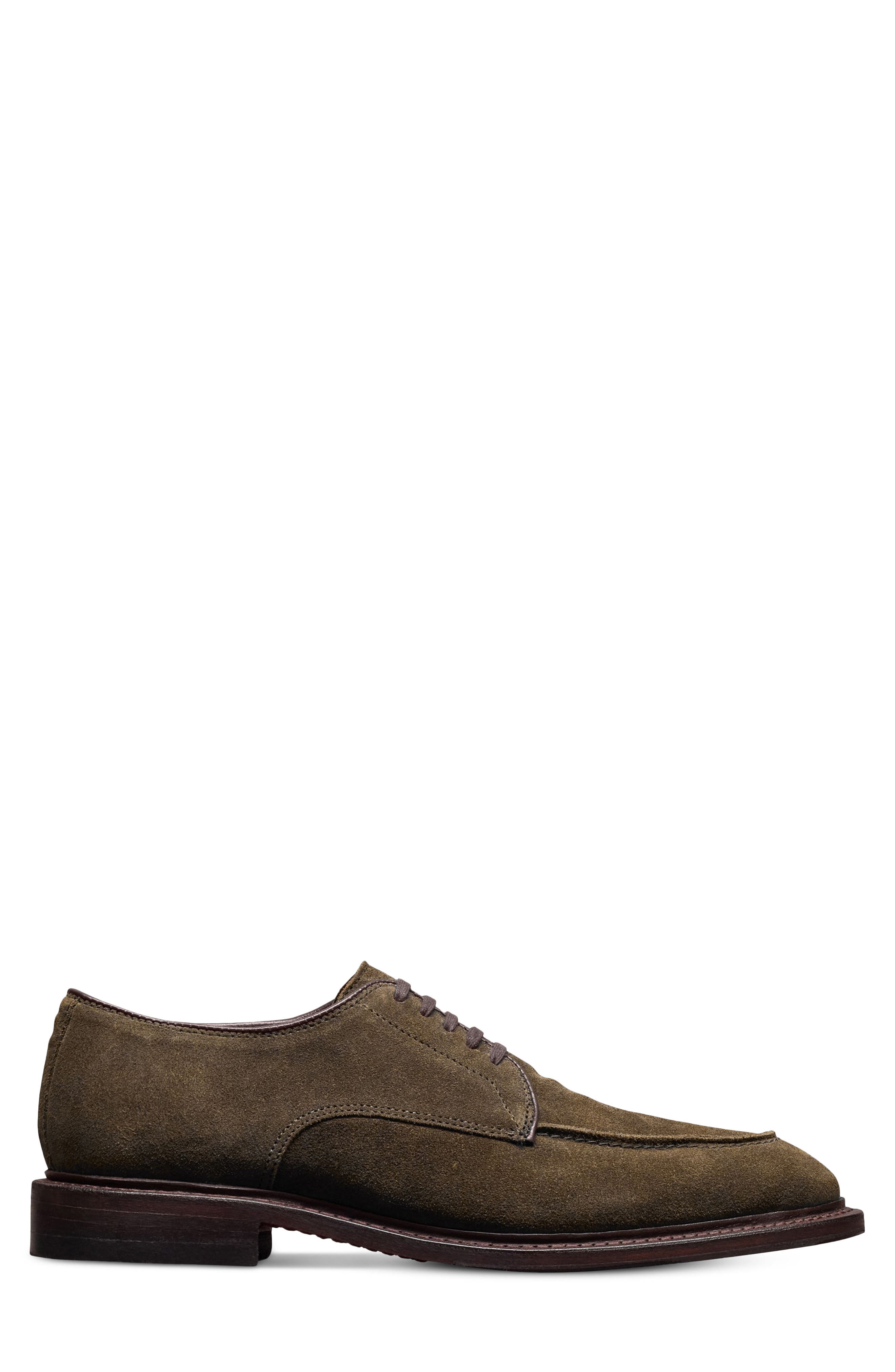 Rivington Apron Toe Derby, Alternate, color, DARK OLIVE SUEDE