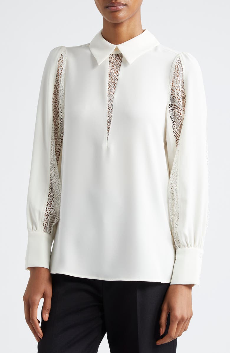 Reiss Renata Lace Trim Shirt, Alternate, color,