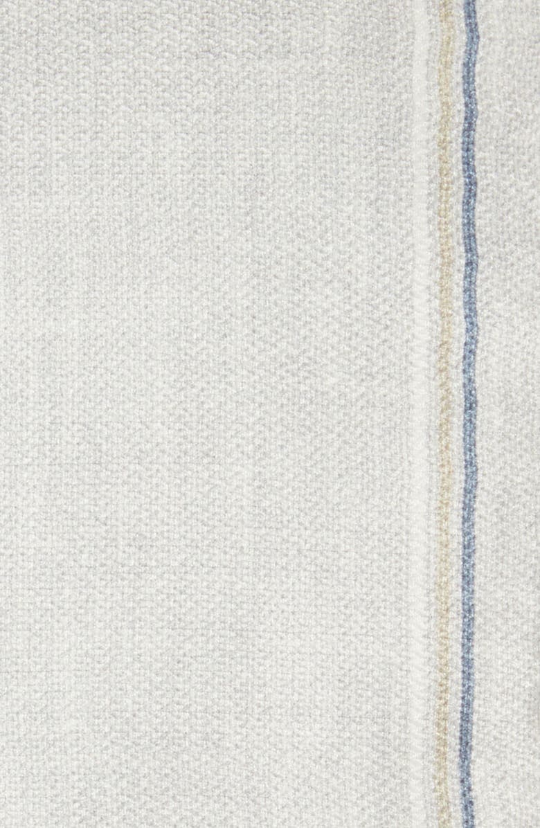 Jack Victor Crestwool Solid & Houndstooth Check Reversible Silk Pocket Square, Alternate, color, Grey