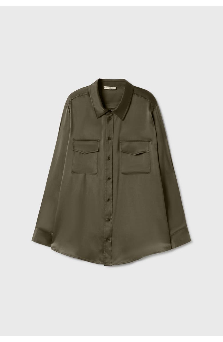 SILK LAUNDRY BOYFRIEND SHIRT PINE, Alternate, color,