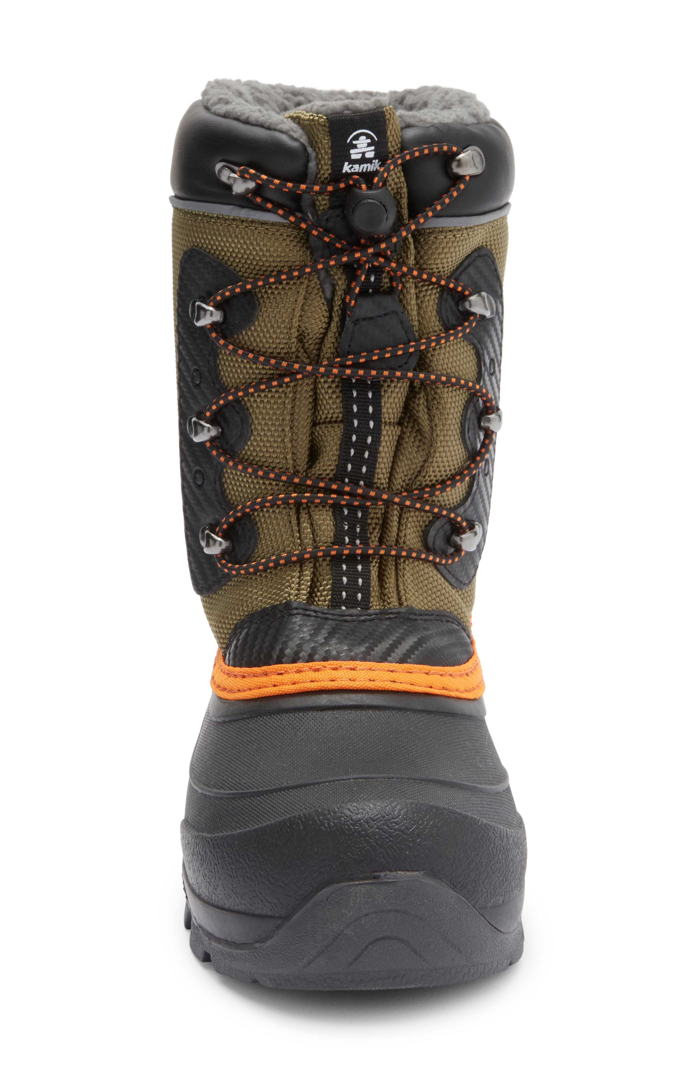 Kamik Kids' Luke 3 Fleece Lined Waterproof Snow Boot, Alternate, color, Olive