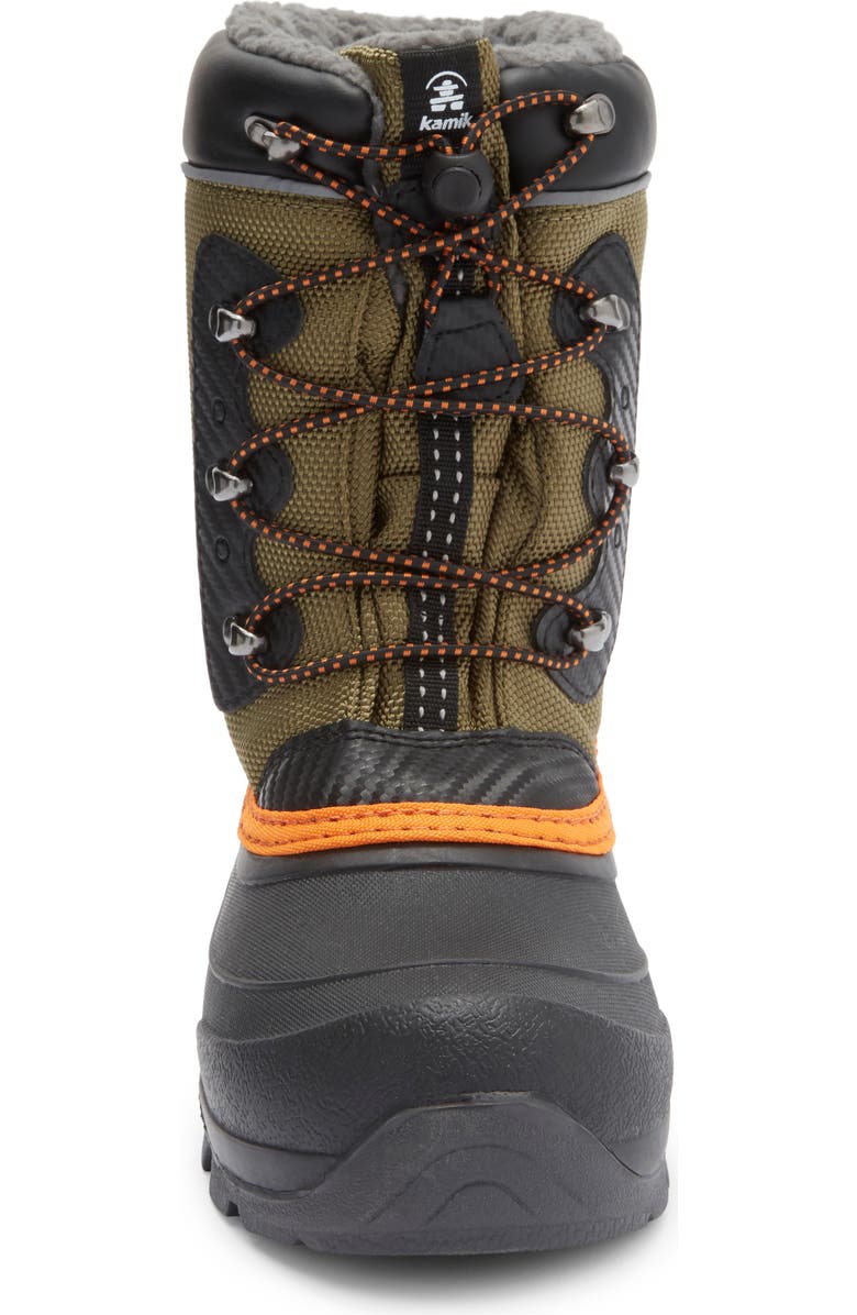 Kamik Kids' Luke 3 Fleece Lined Waterproof Snow Boot, Alternate, color, Olive