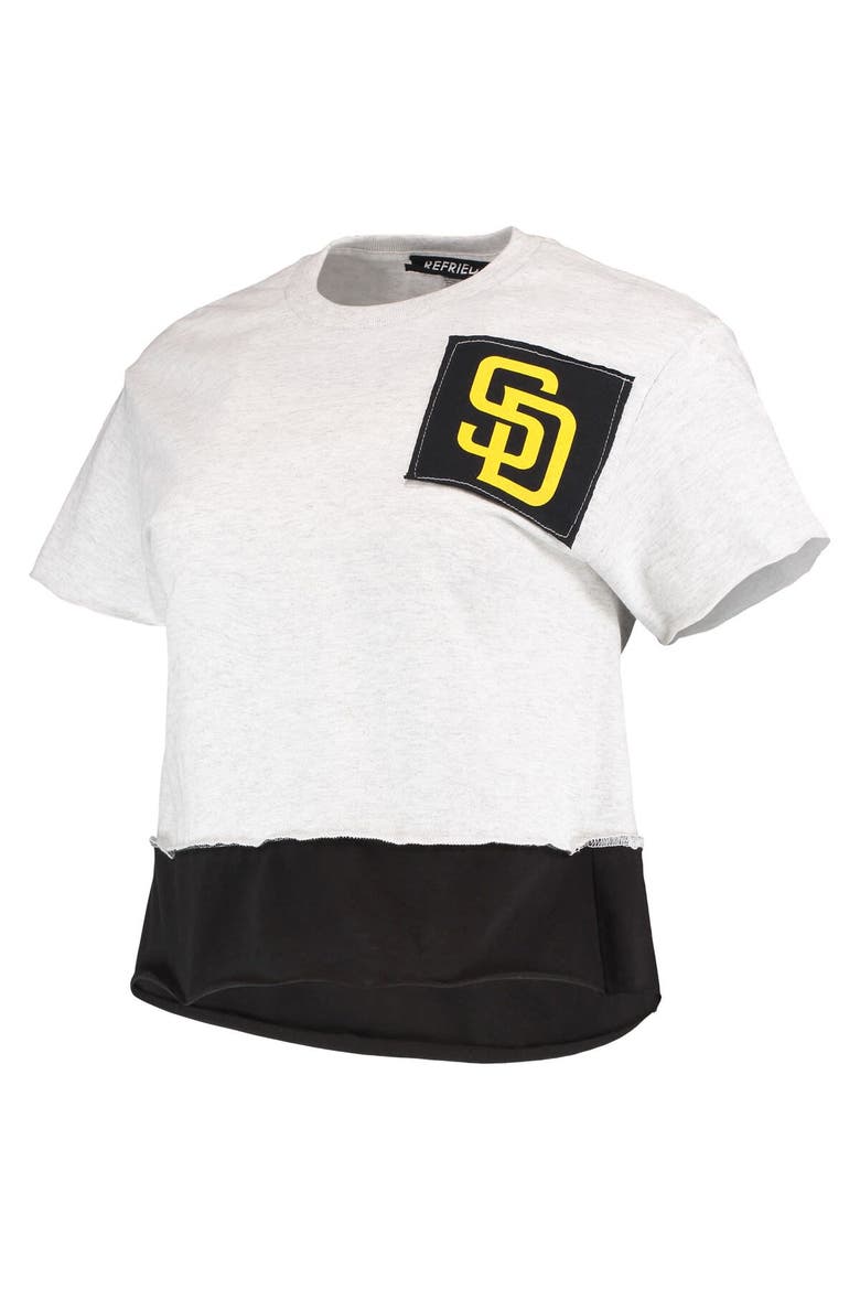 Women's Refried Apparel Gray San Diego Padres Cropped T-Shirt, Alternate, color, Gray