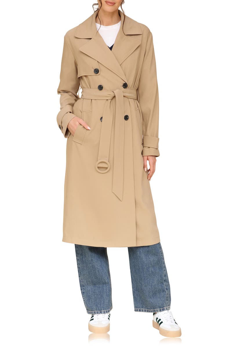 Avec Les Filles Relaxed Fit Button Back Trench Coat, Main, color, 