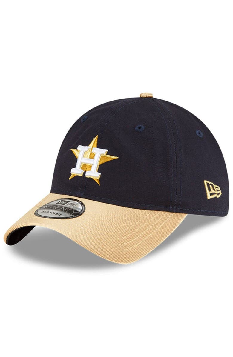New Era Navy Houston Astros 2023 Gold Collection 9TWENTY Adjustable Hat, Alternate, color,