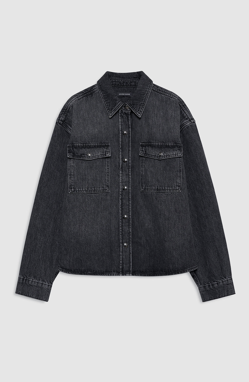 Anine Bing Paxton Shirt In Black
