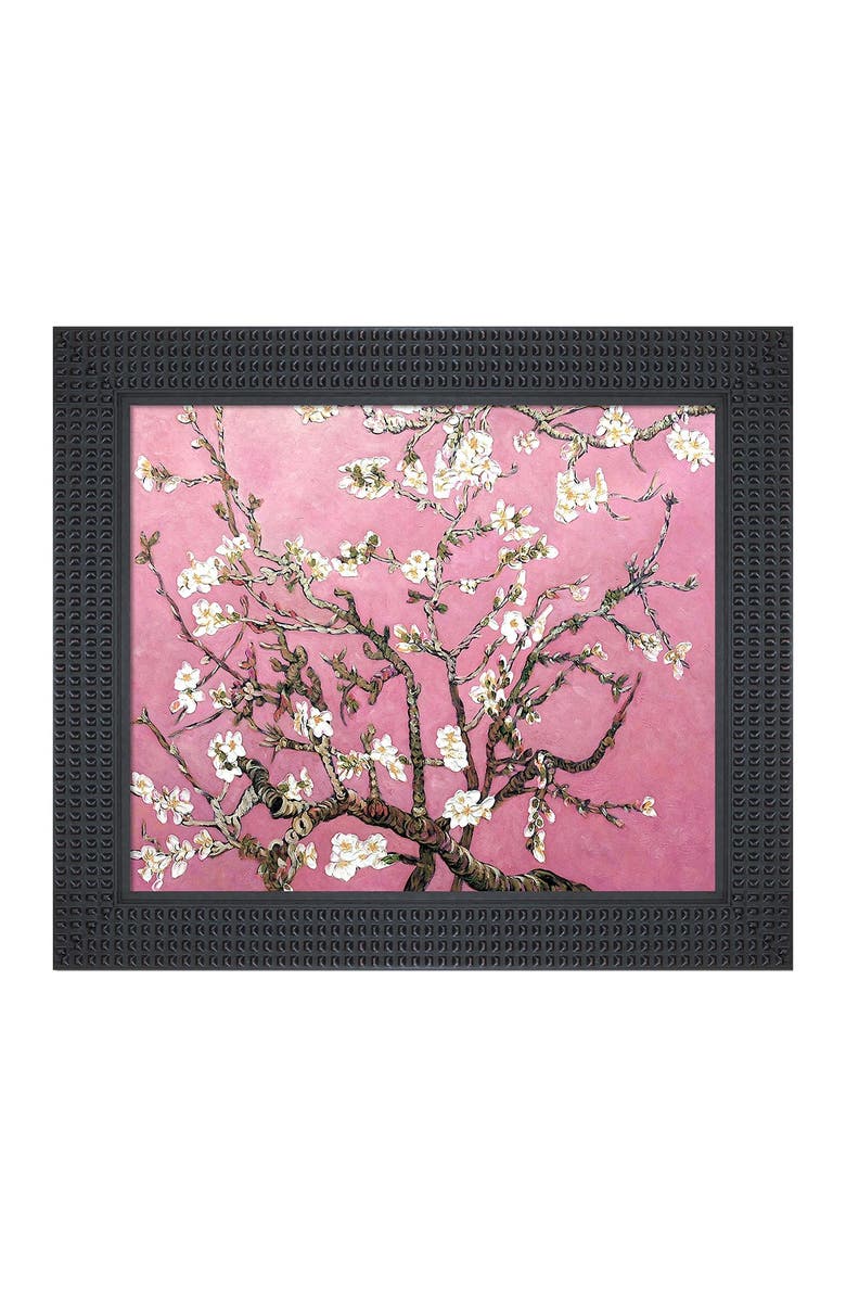 OVERSTOCK ART Branches of an Almond Tree In Blossom, Pearl Pink - Framed Oil Reproduction of an Original Painting By La Pastiche Originals, Main, color,