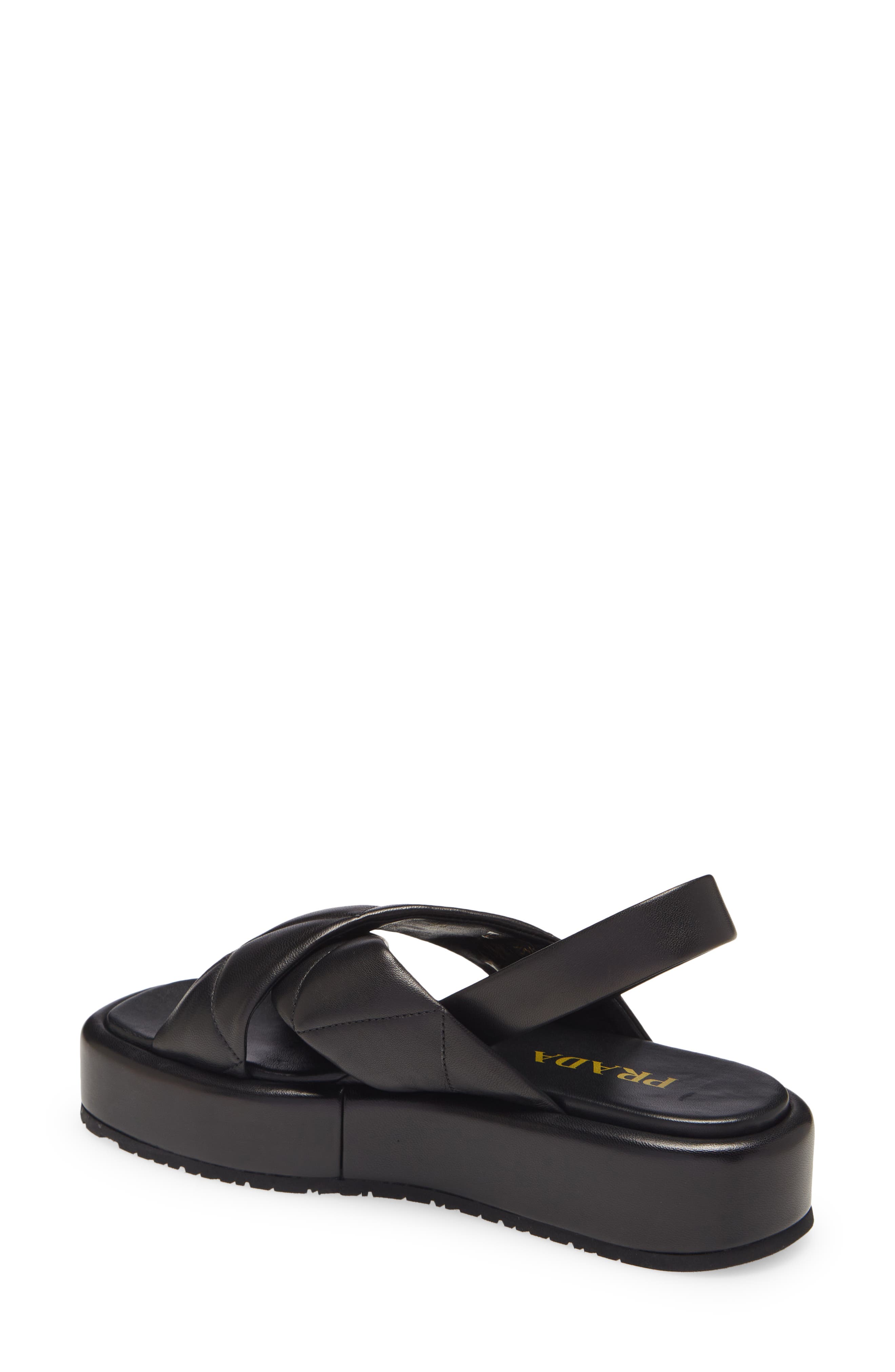 Prada Platform Slingback Sandal, Alternate, color, 