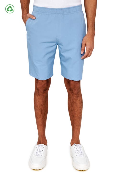 Regular Fit Solid Recycled Performance Drawstring Golf Shorts