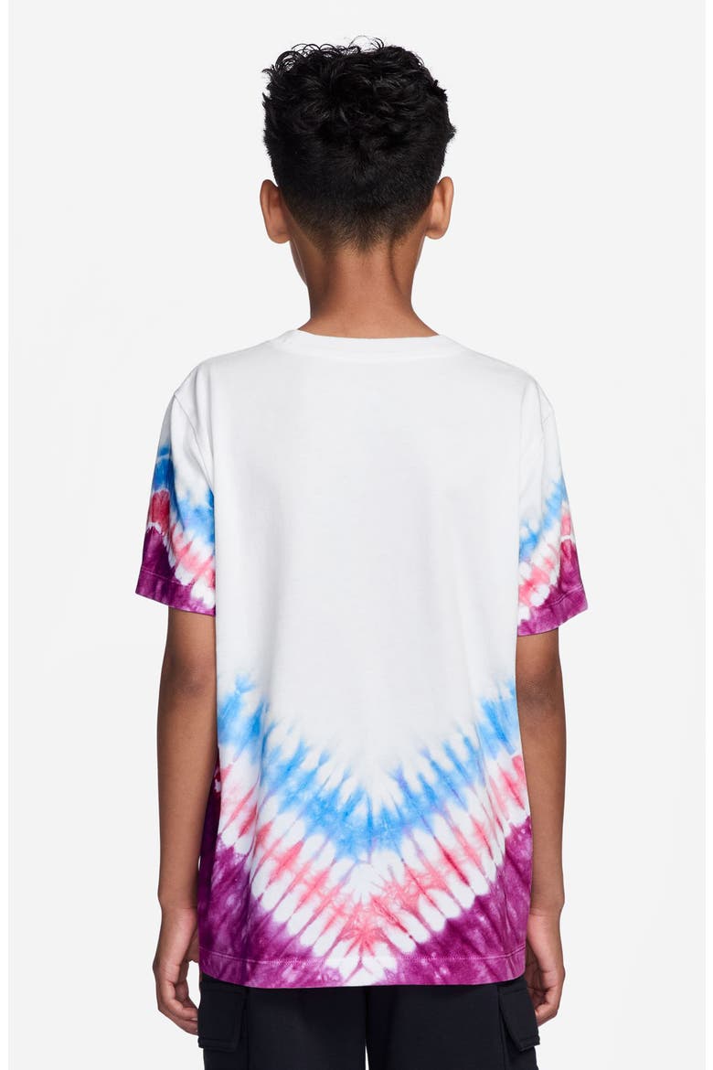 Kids' Basketball Tie Dye Cotton Graphic T-Shirt, Alternate, color, WHITE/ UNIVERSITY BLUE